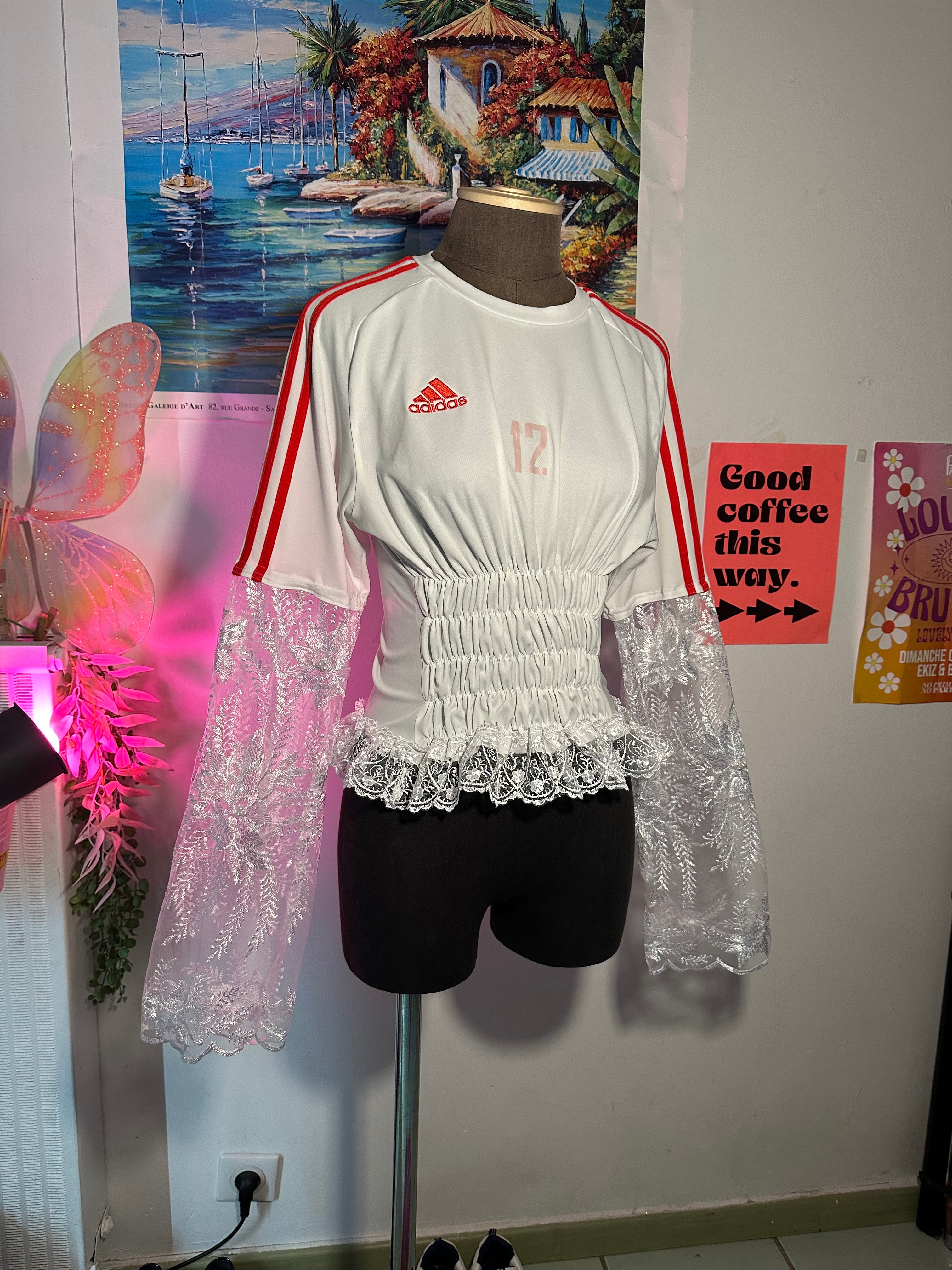 Manches + lace upcycling