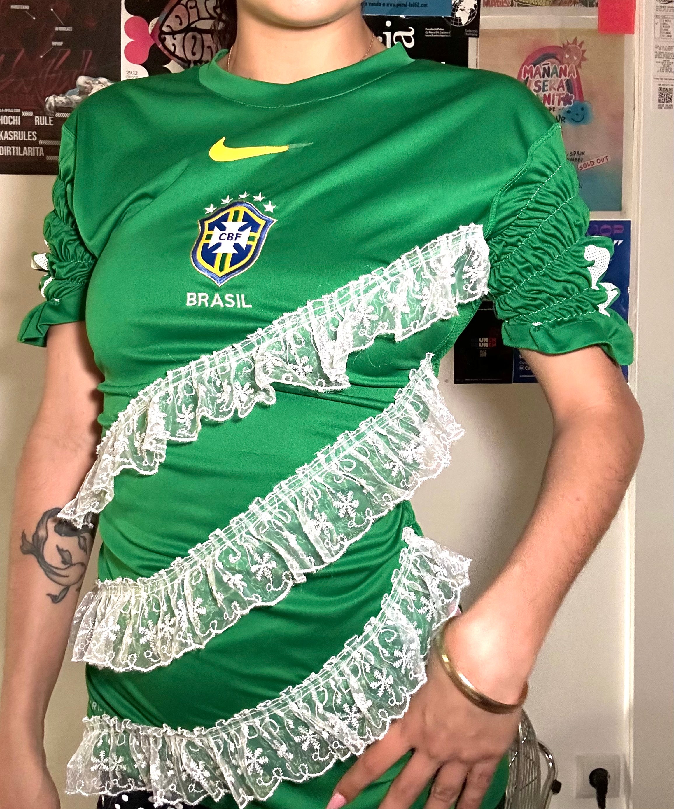 Maillot de foot brésil upcyclé