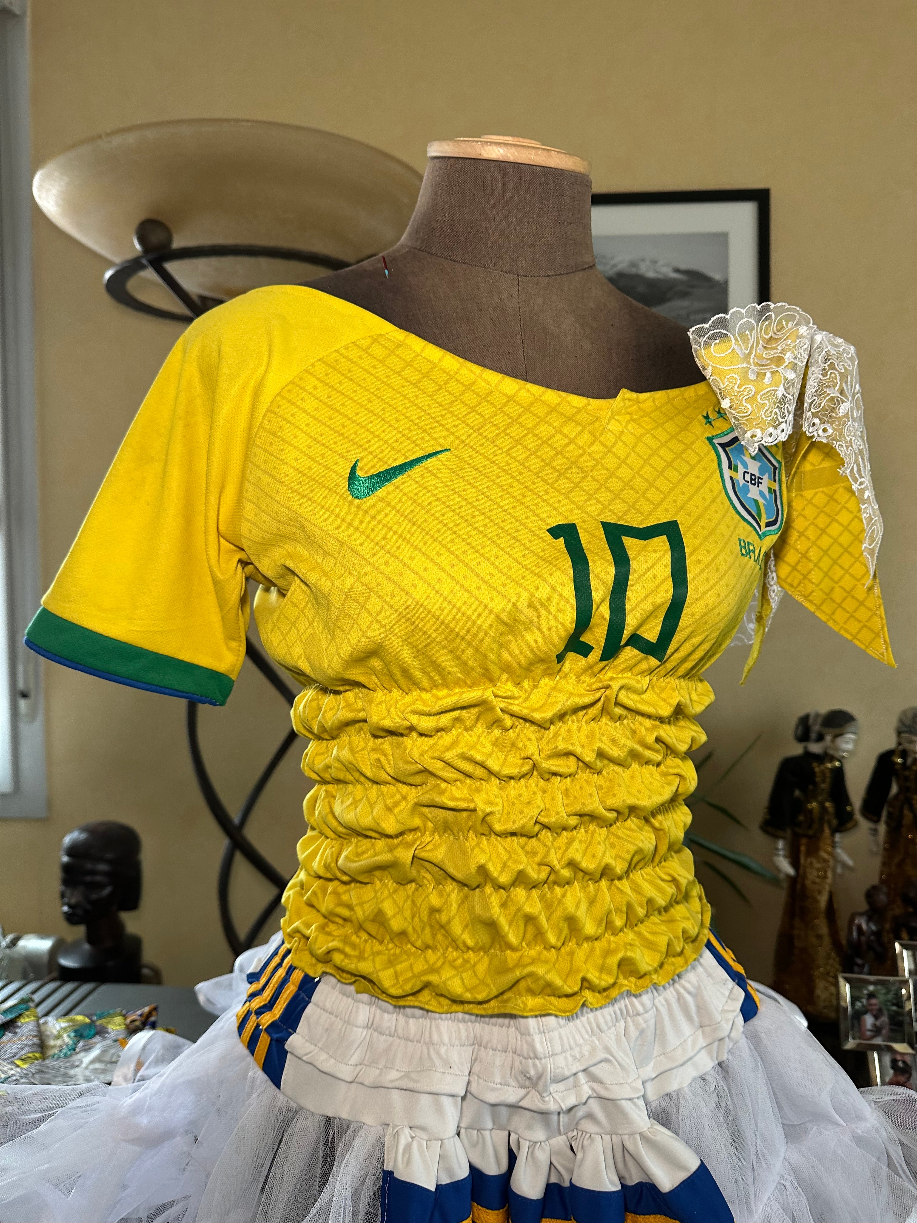 Maillot de foot brésil upcyclé