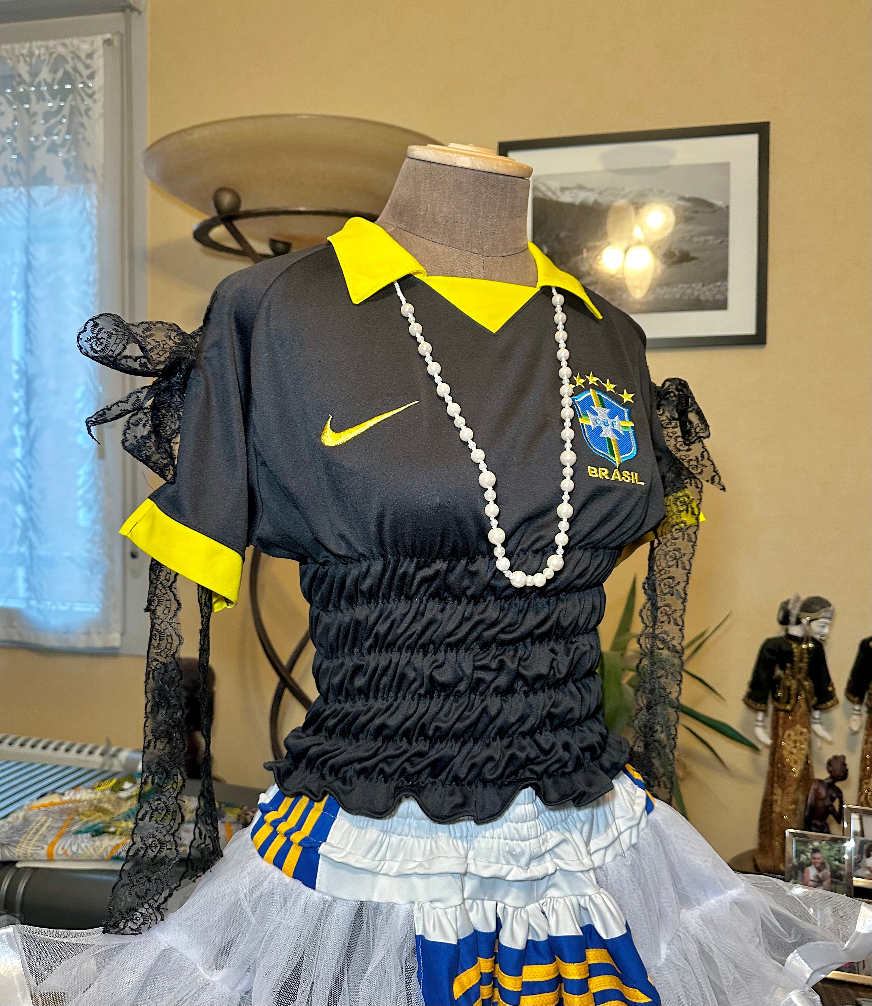 Maillot de foot brésil upcyclé