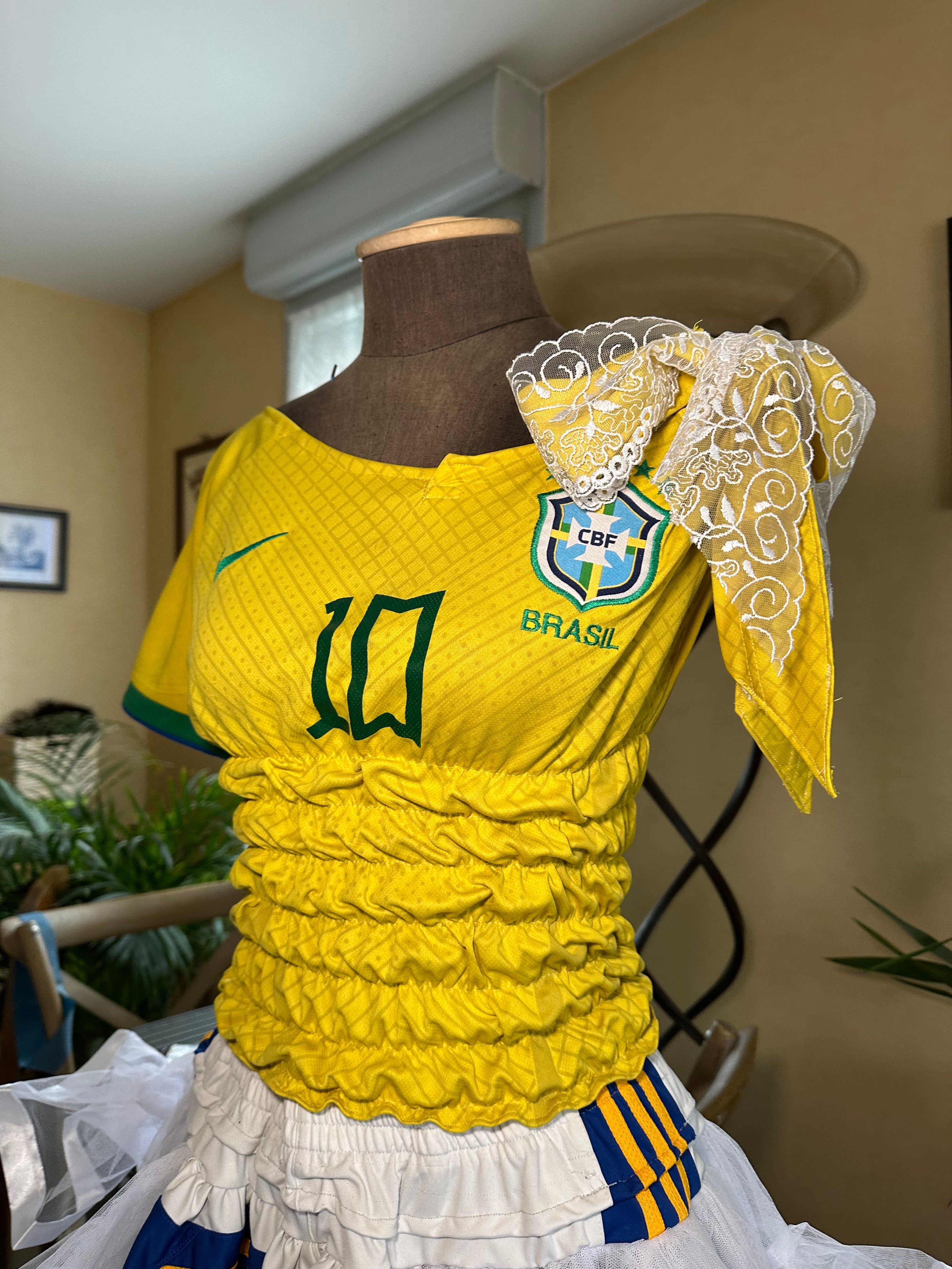 Maillot de foot brésil upcyclé