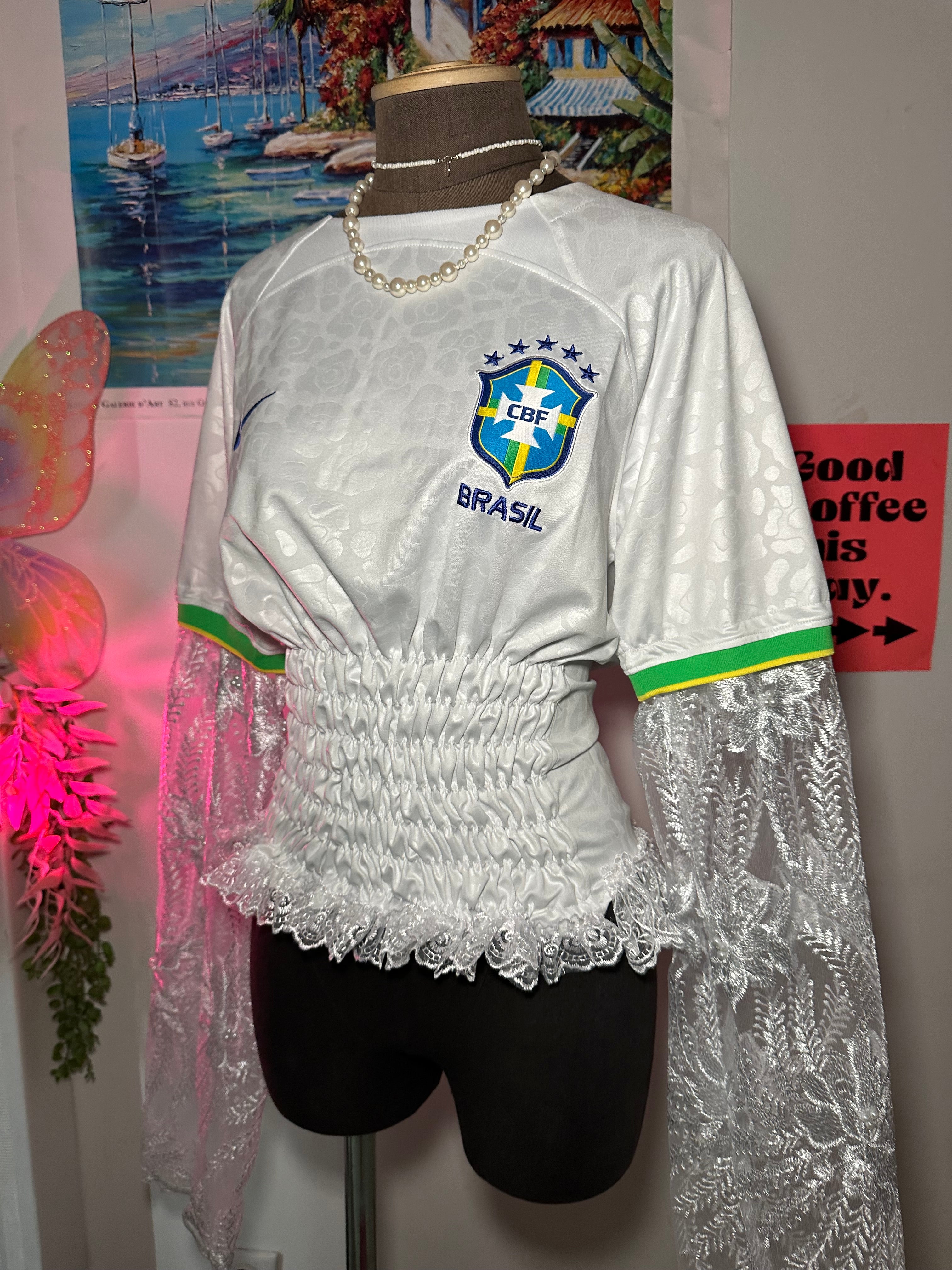Maillot de foot brésil upcyclé